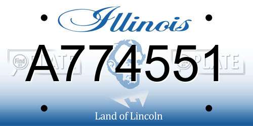 A774551 Illinois License Plate