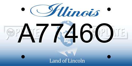 A7746O Illinois License Plate