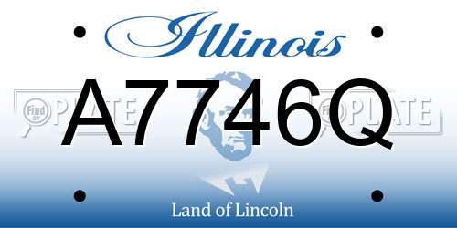 A7746Q Illinois License Plate