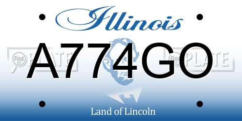 A774GO Illinois License Plate