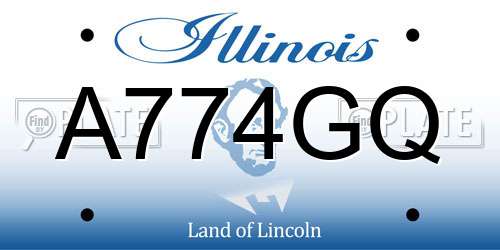 A774GQ Illinois License Plate