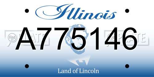 A775146 Illinois License Plate