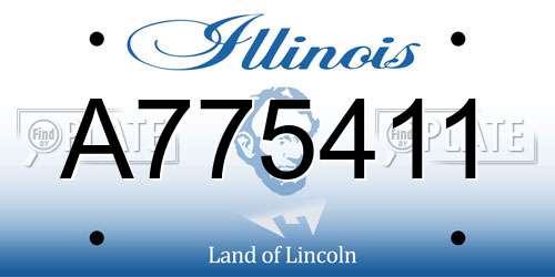 A775411 Illinois License Plate