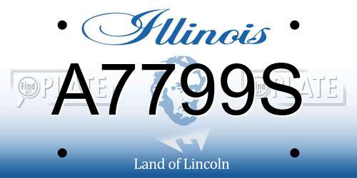 A7799S Illinois License Plate
