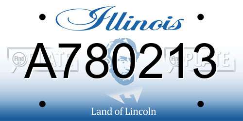 A780213 Illinois License Plate