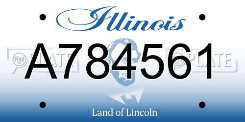 A784561 Illinois License Plate