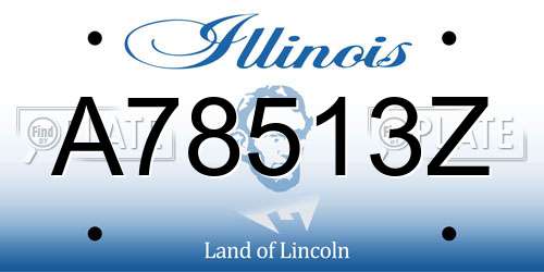 A78513Z Illinois License Plate