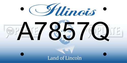 A7857Q Illinois License Plate