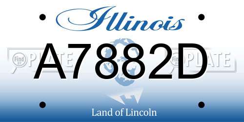 A7882D Illinois License Plate