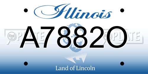 A7882O Illinois License Plate