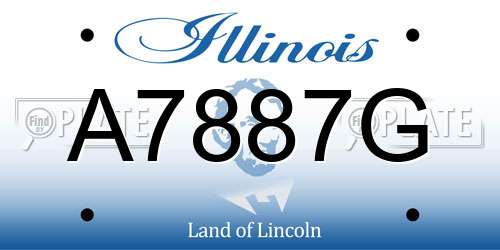 A7887G Illinois License Plate