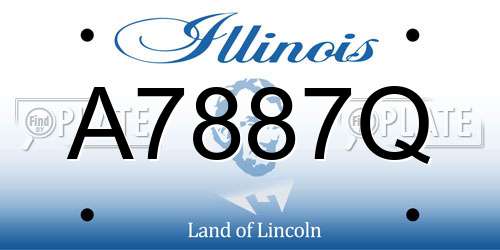 A7887Q Illinois License Plate