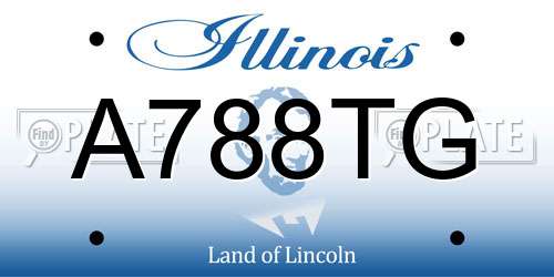 A788TG Illinois License Plate