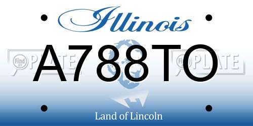 A788TO Illinois License Plate
