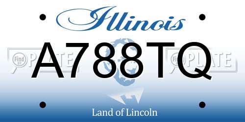 A788TQ Illinois License Plate