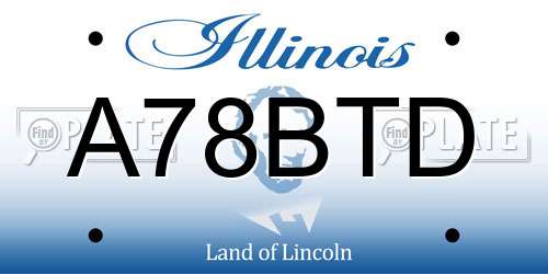 A78BTD Illinois License Plate