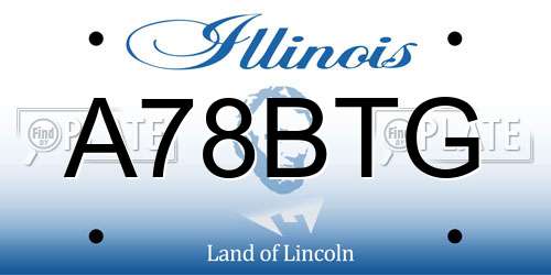 A78BTG Illinois License Plate