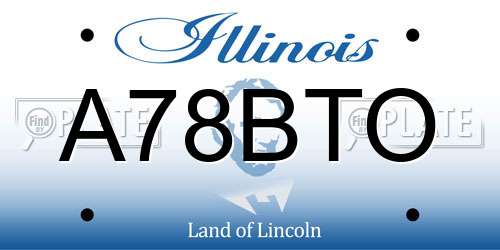 A78BTO Illinois License Plate