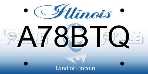 A78BTQ Illinois License Plate
