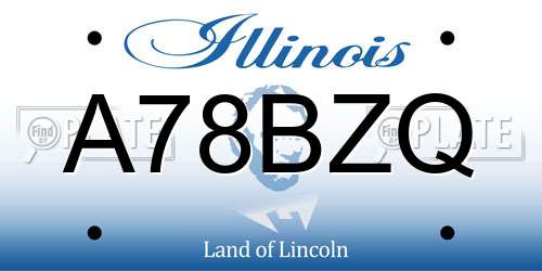 A78BZQ Illinois License Plate