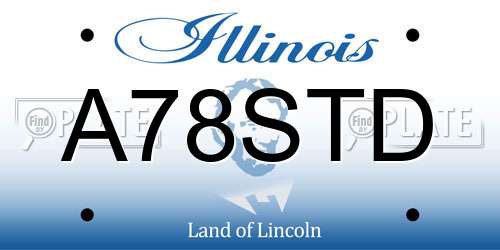 A78STD Illinois License Plate