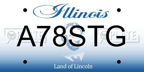 A78STG Illinois License Plate