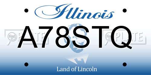 A78STQ Illinois License Plate