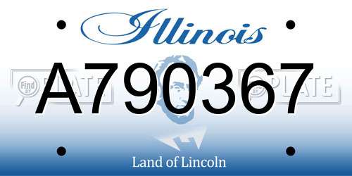 A790367 Illinois License Plate