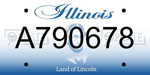 A790678 Illinois License Plate