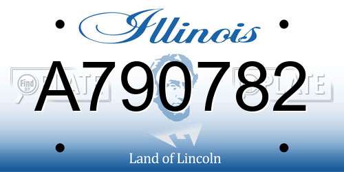 A790782 Illinois License Plate