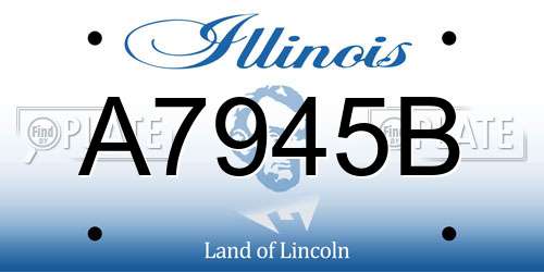 A7945B Illinois License Plate