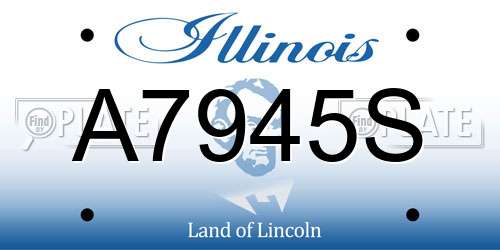 A7945S Illinois License Plate
