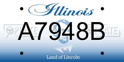 A7948B Illinois License Plate