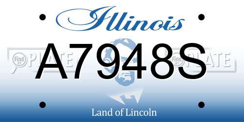 A7948S Illinois License Plate