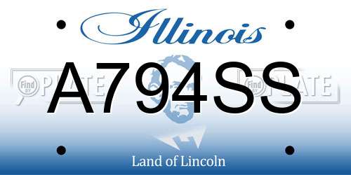 A794SS Illinois License Plate