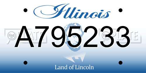 A795233 Illinois License Plate