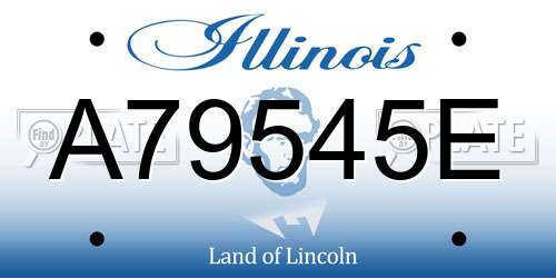 A79545E Illinois License Plate