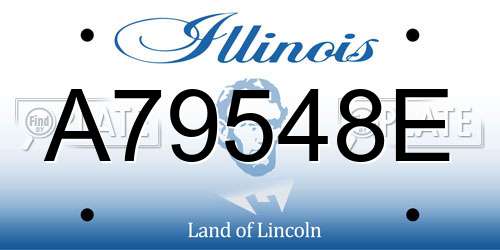 A79548E Illinois License Plate