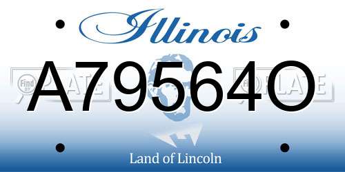 A79564O Illinois License Plate