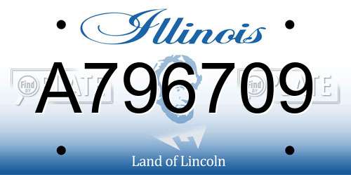A796709 Illinois License Plate