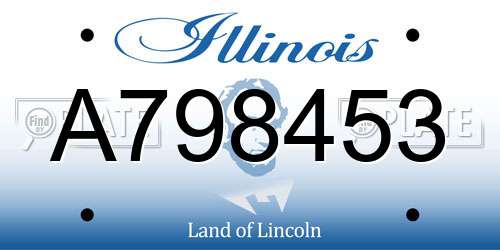A798453 Illinois License Plate