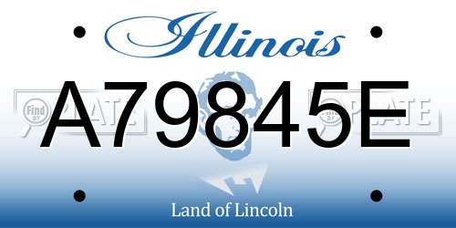 A79845E Illinois License Plate