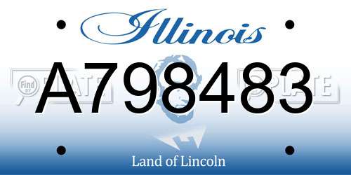 A798483 Illinois License Plate