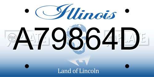 A79864D Illinois License Plate