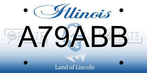 A79ABB Illinois License Plate