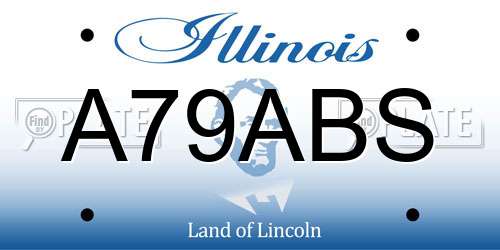 A79ABS Illinois License Plate