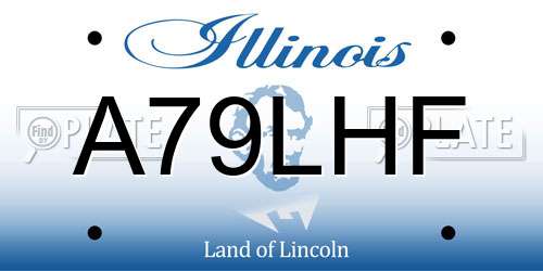 A79LHF Illinois License Plate