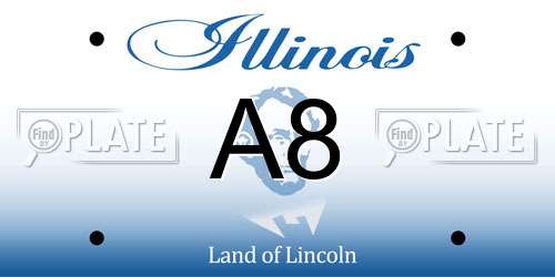 A8 Illinois License Plate