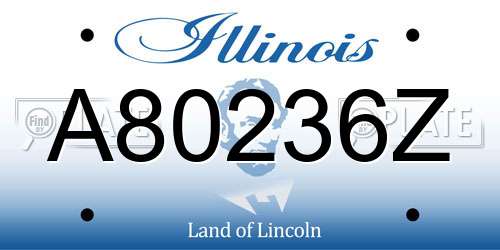 A80236Z Illinois License Plate