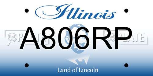 A806RP Illinois License Plate